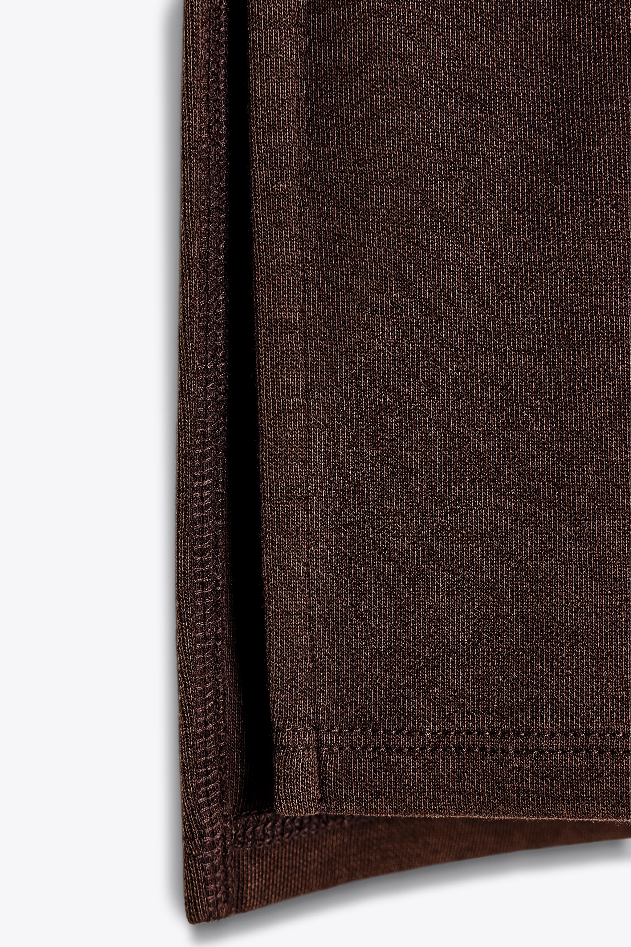 WASHED EFFECT INTERLOCK T-SHIRT